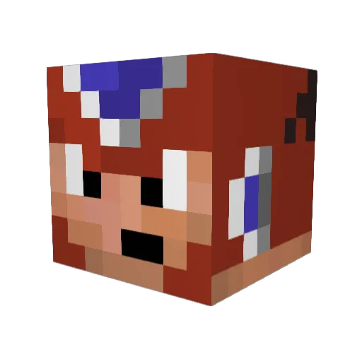 JmanX Minecraft avatar head, 3D render
