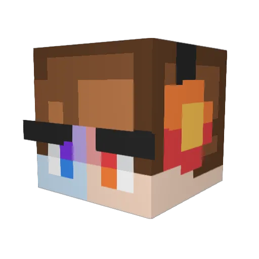 Jmaniac55 Minecraft avatar head, 3D render