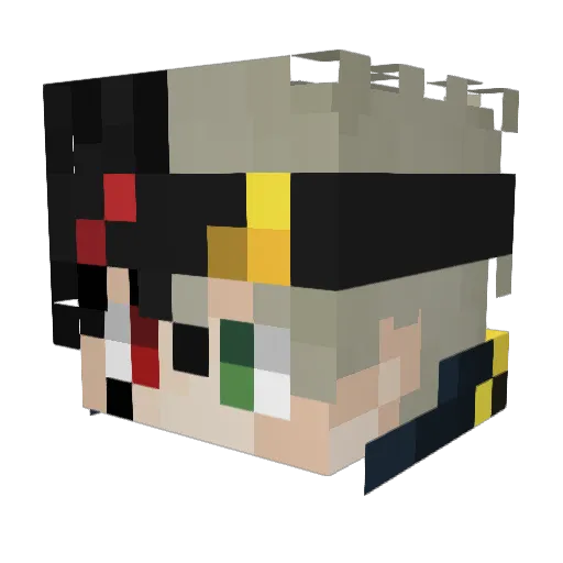 Jmanzo Minecraft avatar head, 3D render