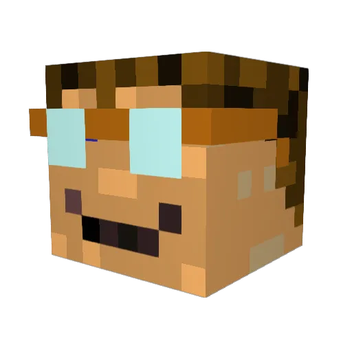 Jmarc8 Minecraft avatar head, 3D render