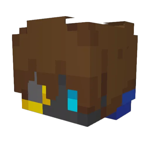 Jmazi Minecraft avatar head, 3D render