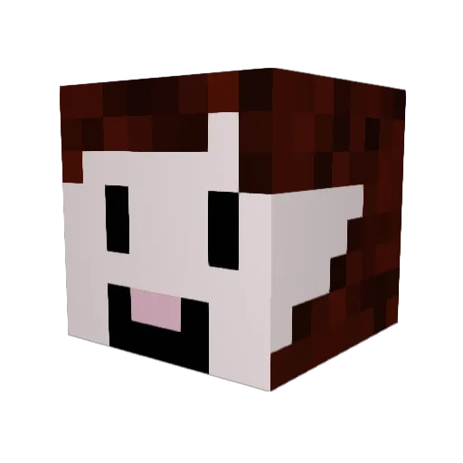 Jmister_ Minecraft avatar head, 3D render