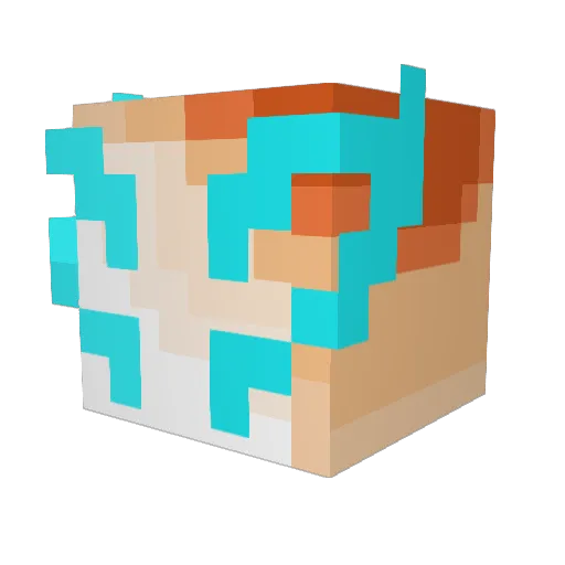 Jmk55555 Minecraft avatar head, 3D render
