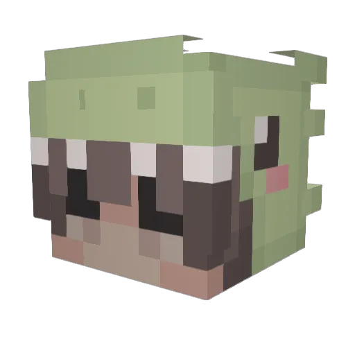 Jmoh_ Minecraft avatar head, 3D render