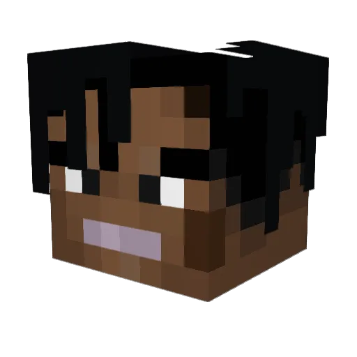 JmoneyWiDaSauce Minecraft avatar head, 3D render