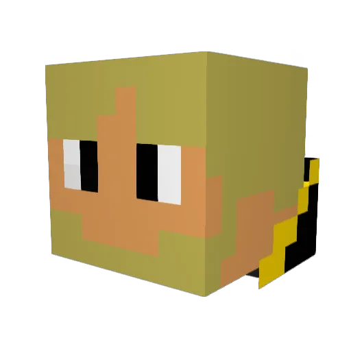 Jmoore4 Minecraft avatar head, 3D render
