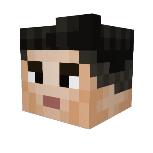 Jmorty Minecraft avatar head, 3D render