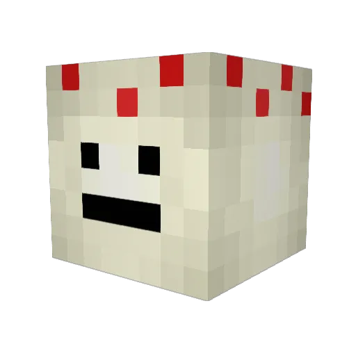 Jmundoo Minecraft avatar head, 3D render