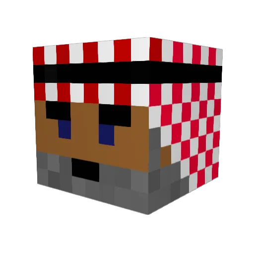 Jmxrgs Minecraft avatar head, 3D render