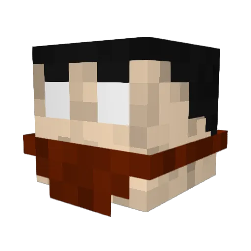 JnArt Minecraft avatar head, 3D render