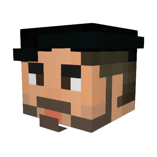 JnJS0610 Minecraft avatar head, 3D render