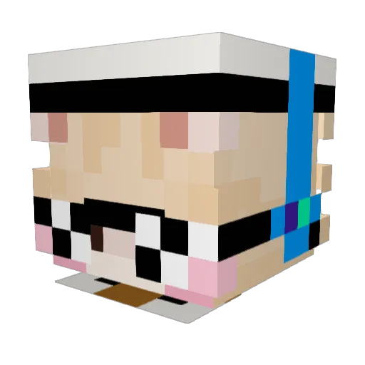 JnY0fficial Minecraft avatar head, 3D render