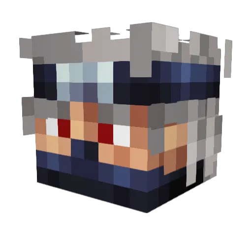Jndao Minecraft avatar head, 3D render