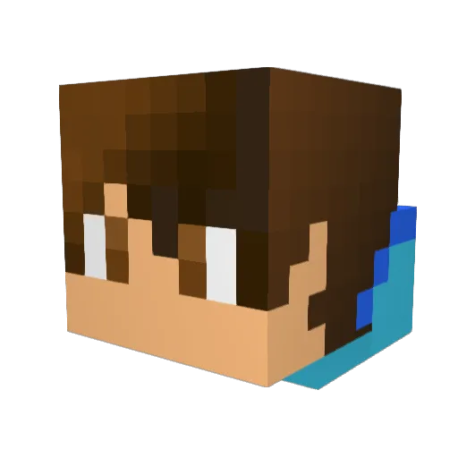 Jnr05 Minecraft avatar head, 3D render