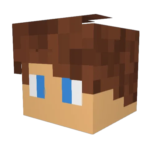 JnrSpindlelee Minecraft avatar head, 3D render