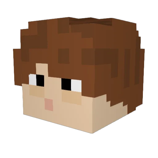 Jnz8 Minecraft avatar head, 3D render