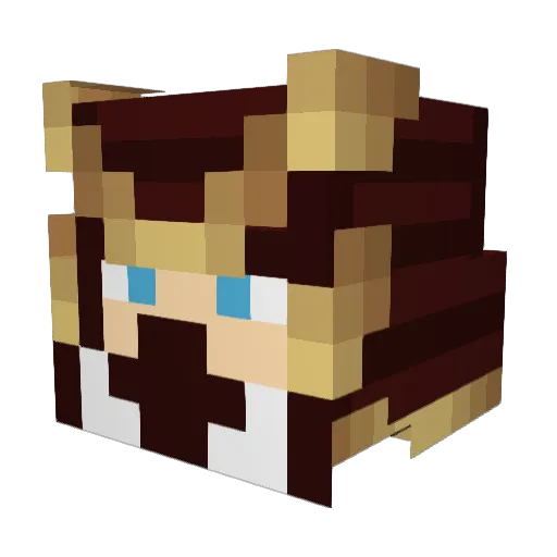 Jo0gway Minecraft avatar head, 3D render