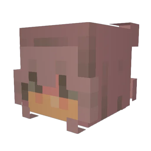 Jo1F Minecraft avatar head, 3D render