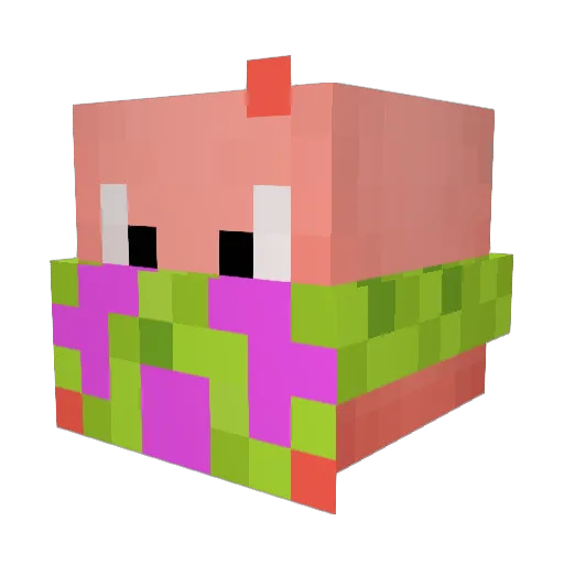 Jo5Hkkh Minecraft avatar head, 3D render