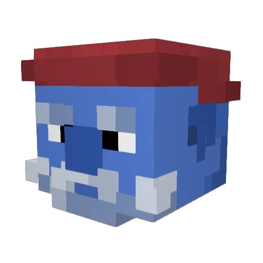 JoBeanie_ Minecraft avatar head, 3D render