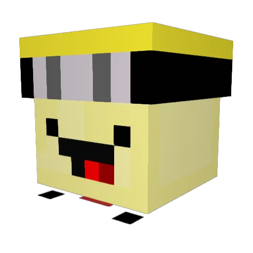 JoBroTV Minecraft avatar head, 3D render