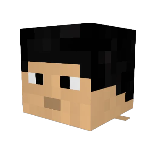 JoBu1997 Minecraft avatar head, 3D render