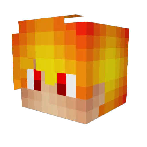 JoDurant35 Minecraft avatar head, 3D render
