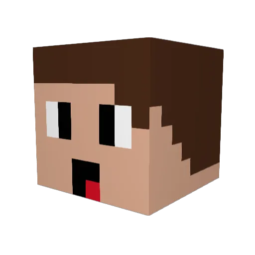 JoJoNeba Minecraft avatar head, 3D render