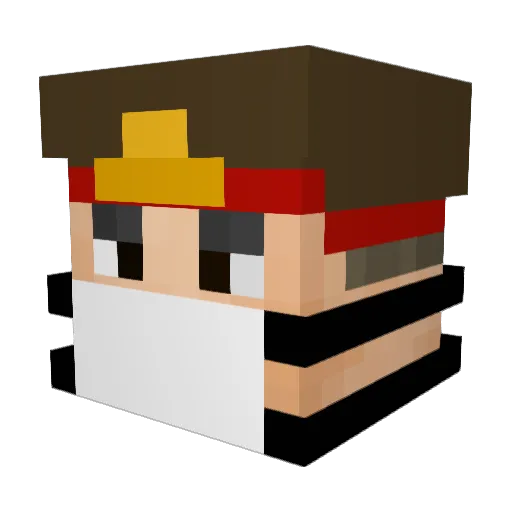 JoJoStalin Minecraft avatar head, 3D render