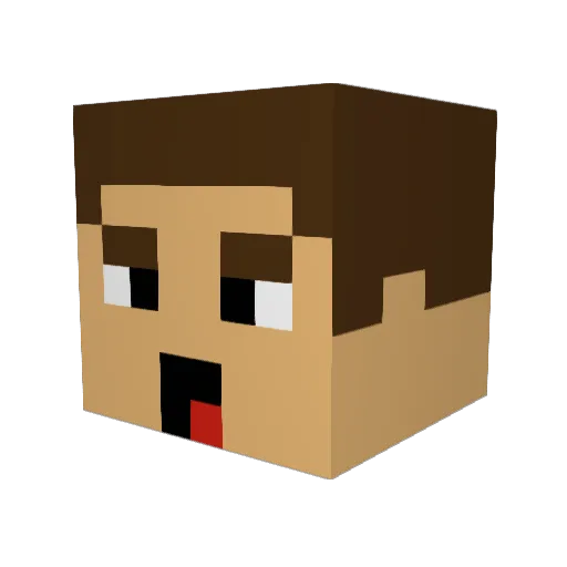 JoJo_Lu2 Minecraft avatar head, 3D render