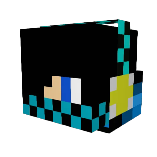 JoJodaBoBo Minecraft avatar head, 3D render