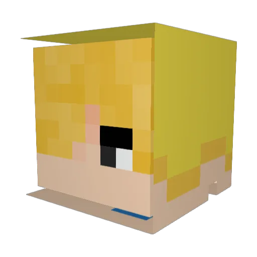 JoJoshu Minecraft avatar head, 3D render