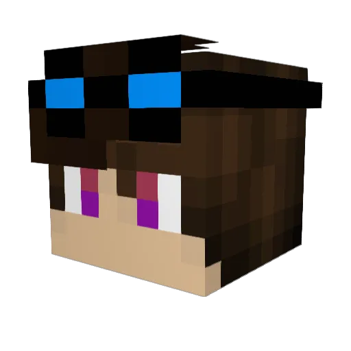 JoKoeur Minecraft avatar head, 3D render