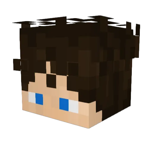 JoMinecraft12 Minecraft avatar head, 3D render