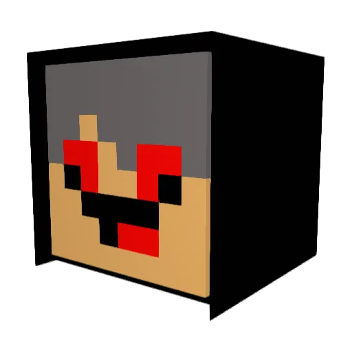 JoMmH Minecraft avatar head, 3D render