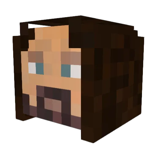 JoPic Minecraft avatar head, 3D render