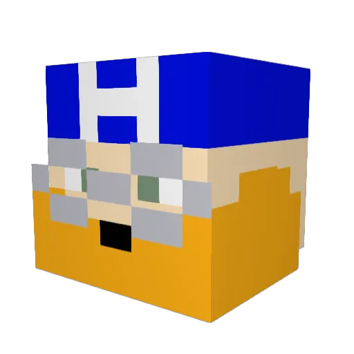 JoQKe Minecraft avatar head, 3D render