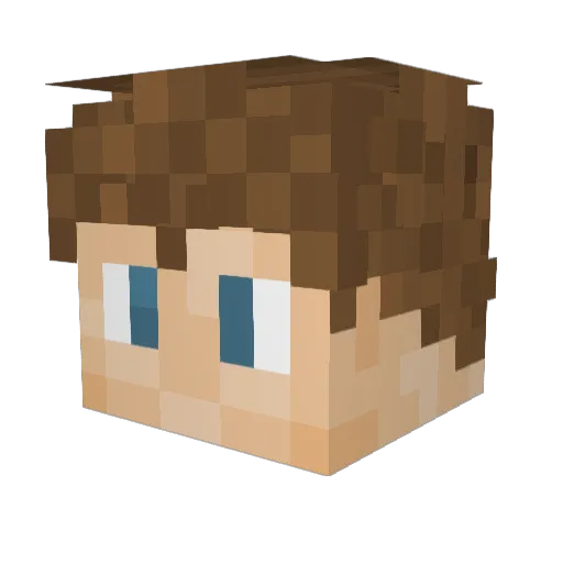 JoScout Minecraft avatar head, 3D render
