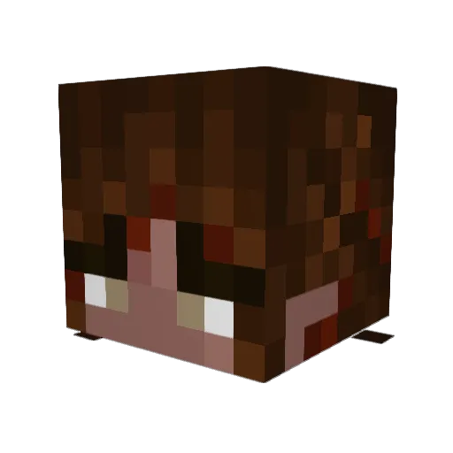 JoTemp Minecraft avatar head, 3D render