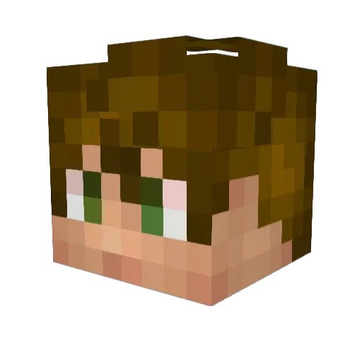 JoTzZe Minecraft avatar head, 3D render