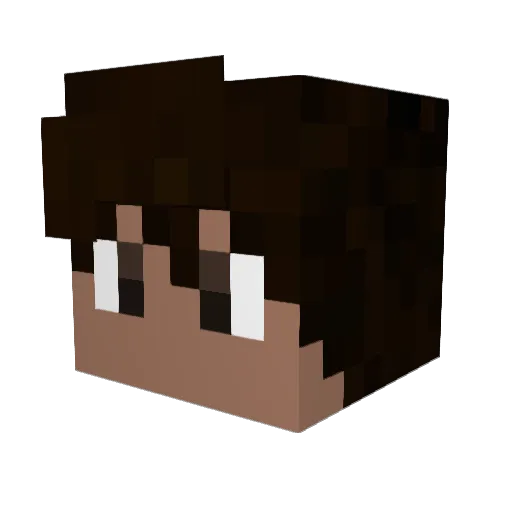 JoVemDeX Minecraft avatar head, 3D render
