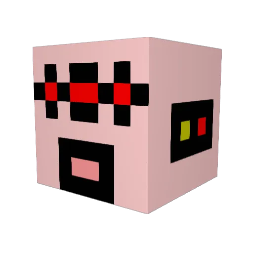 JoWeRe Minecraft avatar head, 3D render