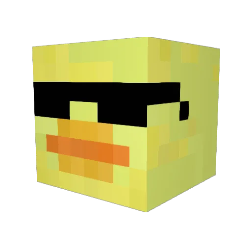 JoYolo Minecraft avatar head, 3D render