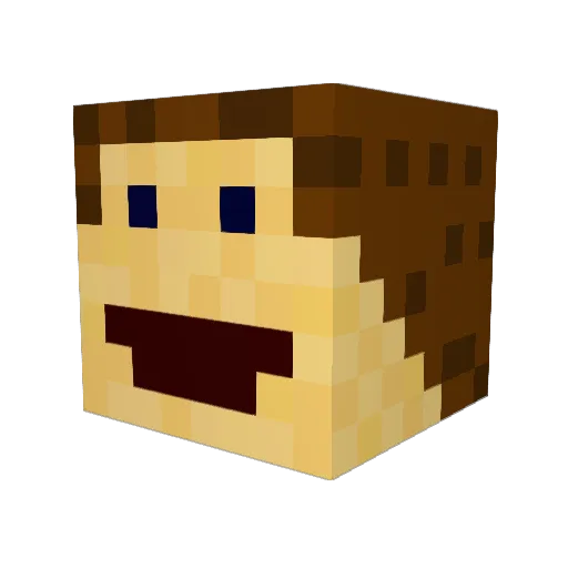 JoZwo1 Minecraft avatar head, 3D render