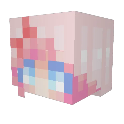 Jo_Taku Minecraft avatar head, 3D render