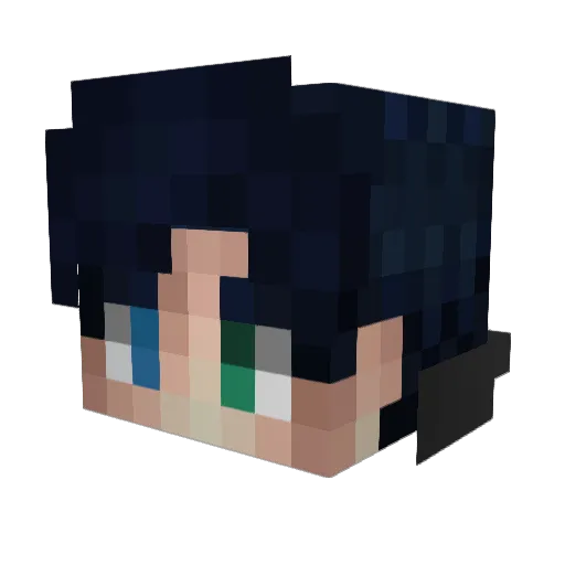 JoacoGrace Minecraft avatar head, 3D render