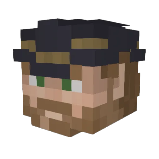 Joah419 Minecraft avatar head, 3D render