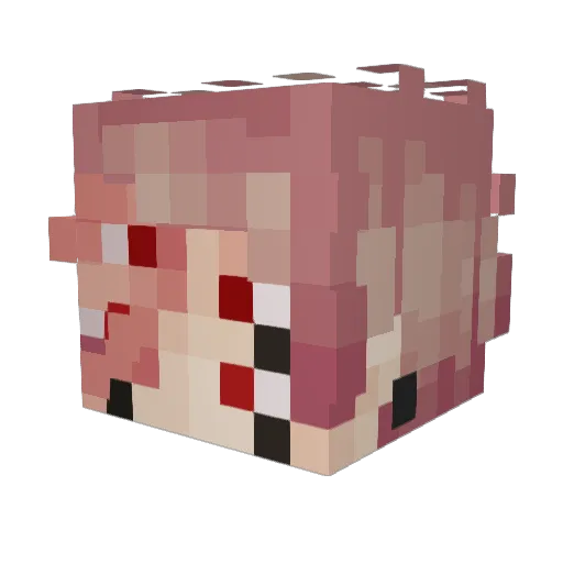 Joakion Minecraft avatar head, 3D render
