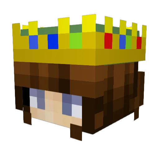 JoanLegacy Minecraft avatar head, 3D render