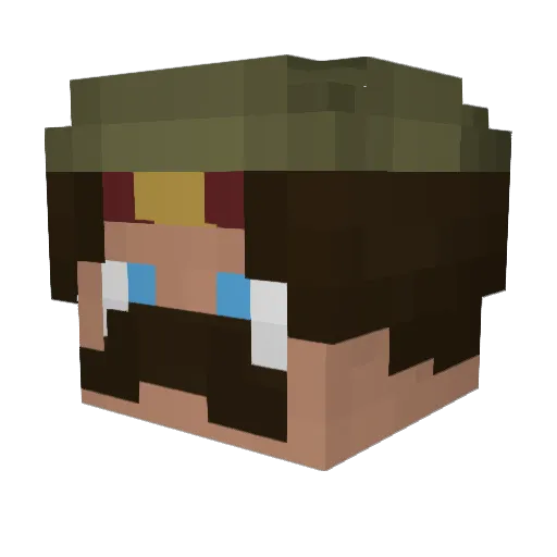 JoanPierre12 Minecraft avatar head, 3D render